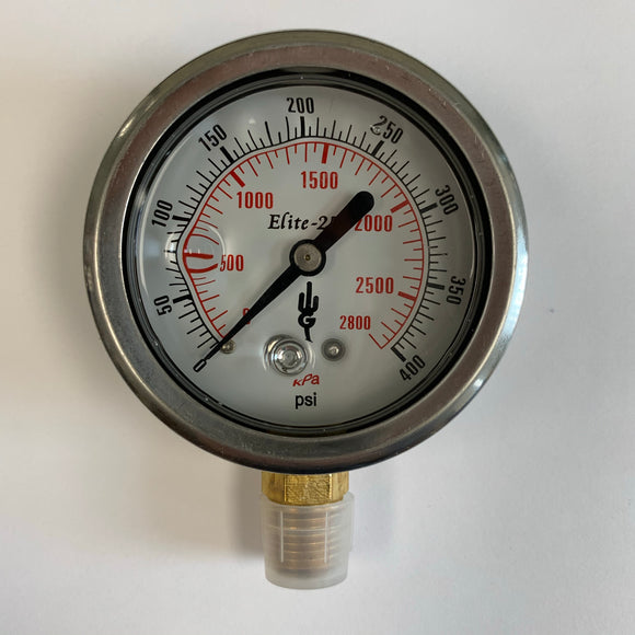 LPG Pressure Gauge -  0-400 psi Bottom Mount